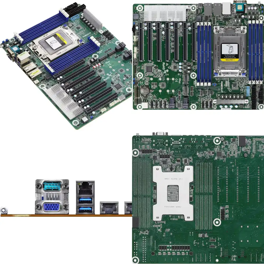 Dual Socket Sp3 Epyc Motherboard - ASRock Rack ROMED8-2T asli untuk Motherboard